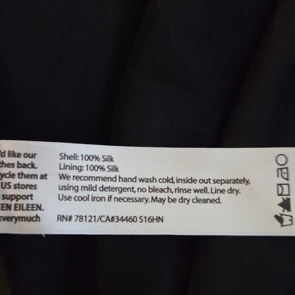 Eileen Fisher Sleeveless Hi-low Silk Dress in Black - Picture 4 of 4